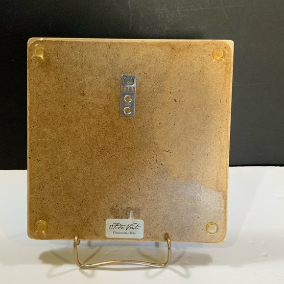 Studio Vertu Marble Tile Trivet Hanging or Counter Top 8 X 8 Wine Italian #40 - Picture 4 of 5